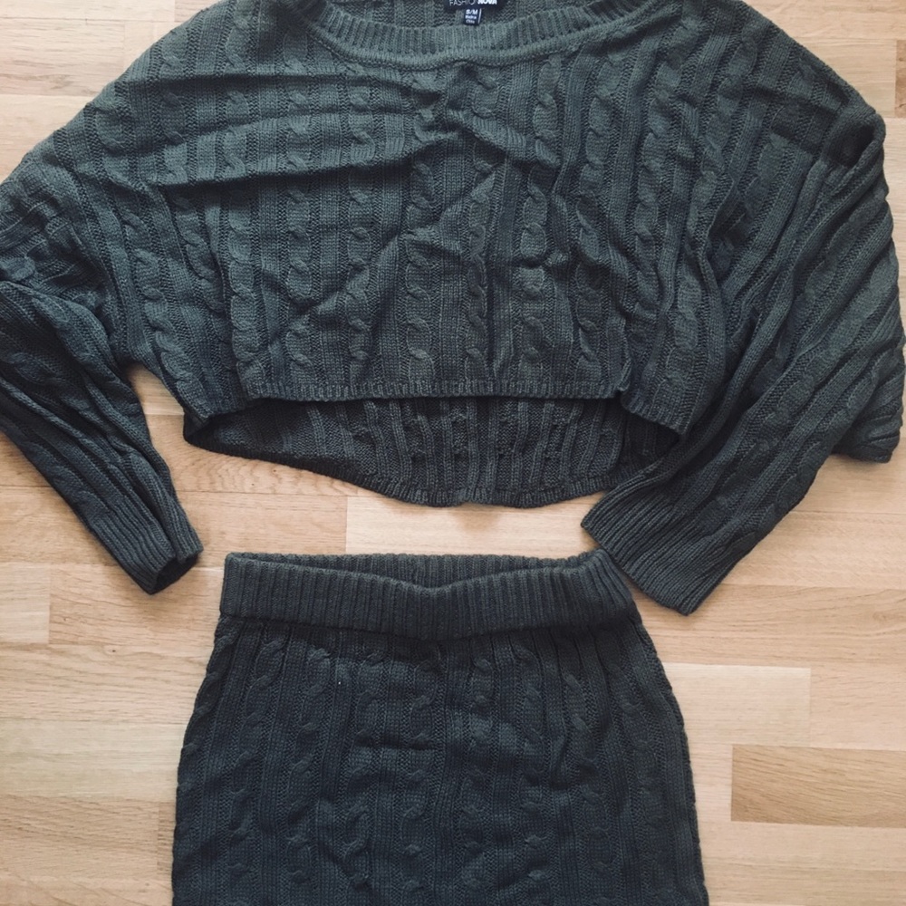 NWOT Fashion Nova Melrose set in olive green - Picture 4 of 5